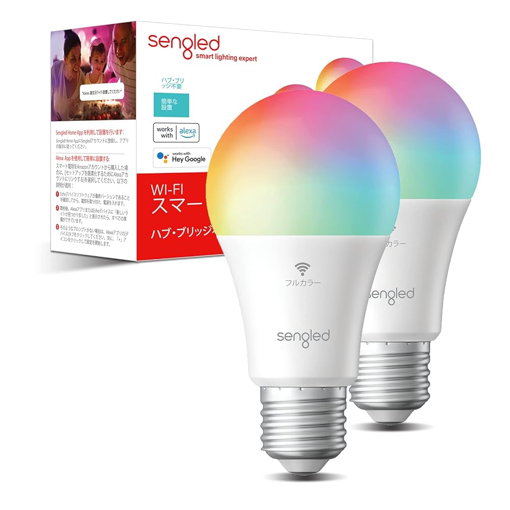 Wi-Fi接続 Sengled スマート LED電球 e26口金 Amazon.co.jp: Wi-Fi接続 Sengled スマート LED電球 e26口金 60w