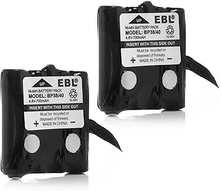 EBL BP-38 Two-Way Radio Batteries 4.8V 700mAh Replacement Battery for Uniden BP-38 BP-39 BT-1013 BT-537 BP-40 FRS-008 (2 Pack) - coolthings.us