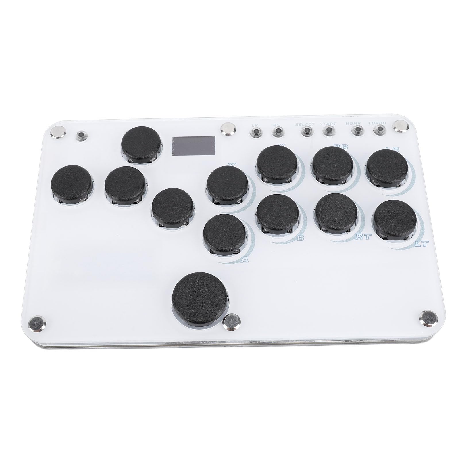 Omquot Controller da Gioco Fight con Effetti RGB per PC e Giocatori Multipiattaforma Design Portatile a 13 Tasti Satinato