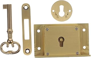 Veemoon 1 Conjunto De Fechadura Antiga De Substituição Com Chaves Fechadura De Armário Ming E Qing Fechadura Para Armário Cômoda Fechadura De Porta De Armário De Latão Fechadura De