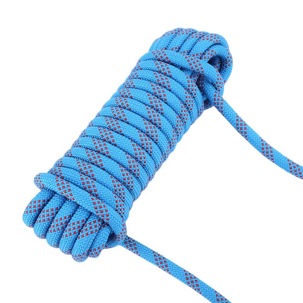 corda arrampicata,resistente multifunzionale corda sopravvivenza 12mm 20m con paracord e moschettone for escursionisti arrampicatori campeggio sopravvivenza