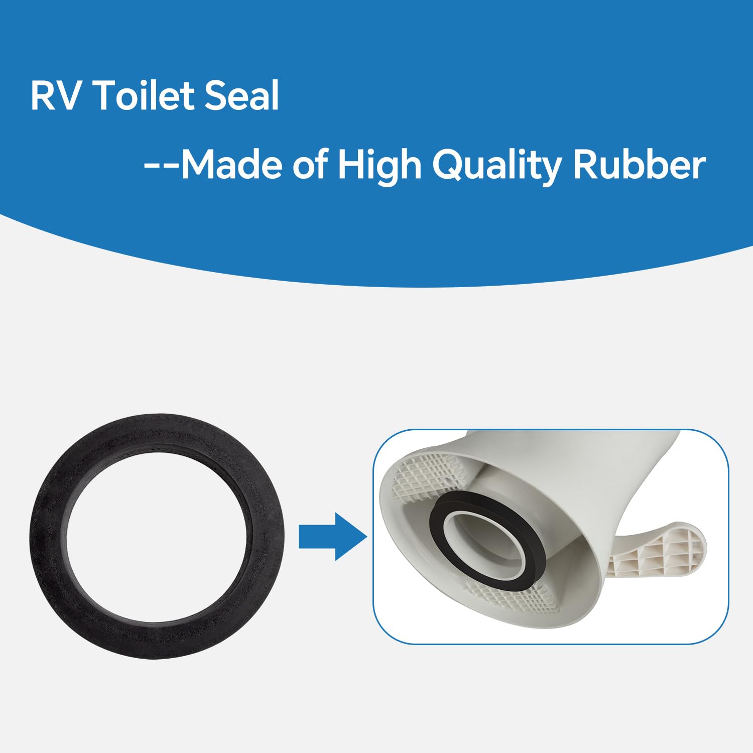 Pedale di scarico per WC RV con guarnizione compatibile con Dometic 300 310 311 320 321 Ricambio RV Flush Toilet Foot Pedal