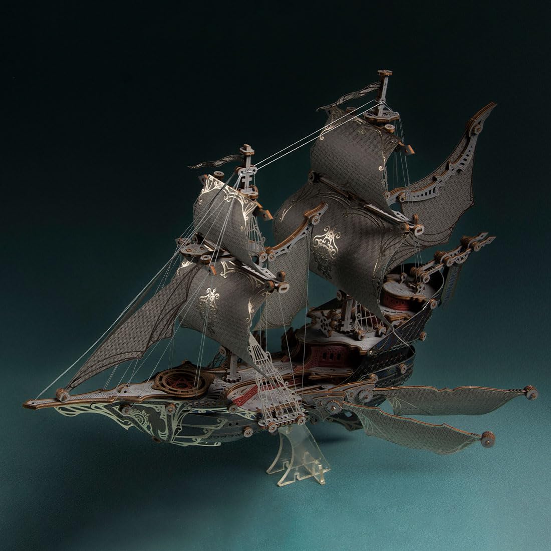 Puzzle in legno 3D, elfo vittoriano, nave a vela, pirati, decorazione, regalo per adulti (nave elfa)