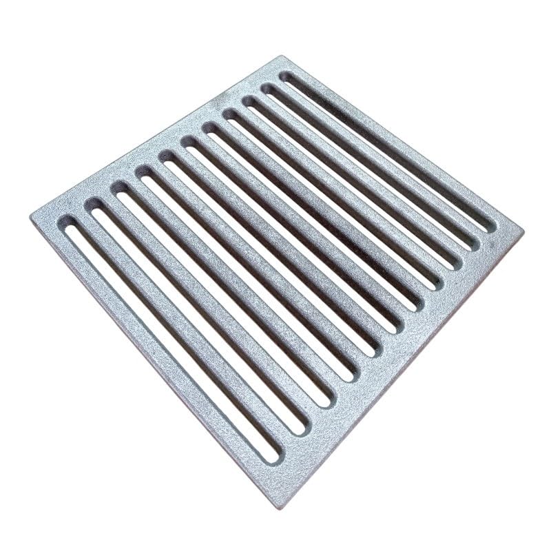 Grille en fonte chute de cendres et aération pour cheminées, poêles à bois et foyers 25X25X1 CM - RÉF 0037