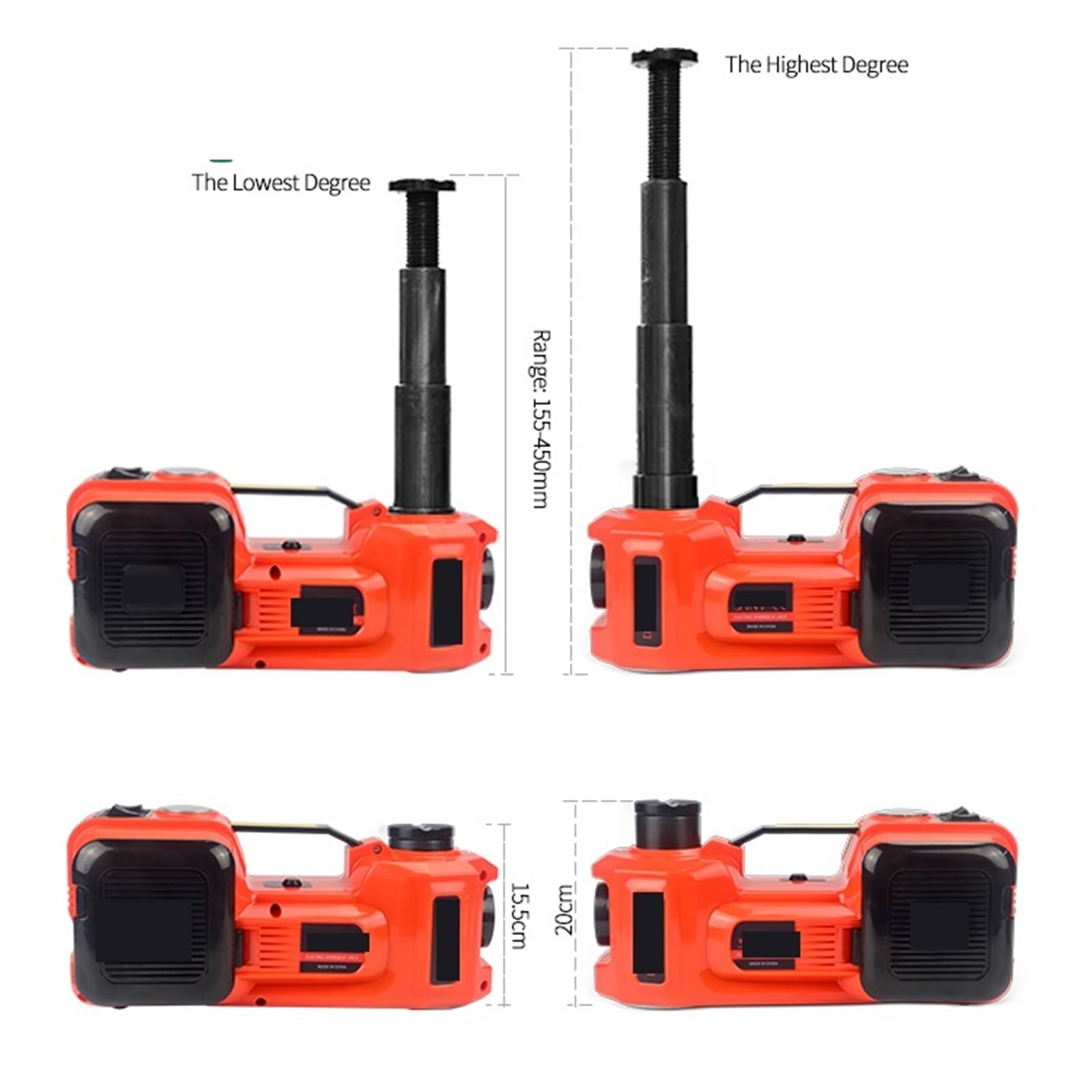 Cric idraulico, 12V 5Ton Car Electric Tire Lifting Car Jacks Idraulico Aria Gonfiabile Auto Pavimento Jack Con Chiave A Impatto E Manometro Pneumatici Pompa Aria per la maggior parte di auto, camion e