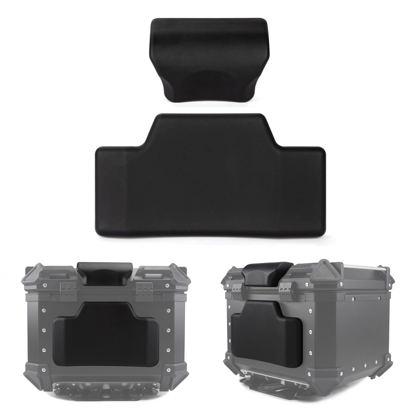 Motorcycle Top Box Back Support Cushion, Bike Back Box Luggage Case Universal Backrest(45L Suitcase)