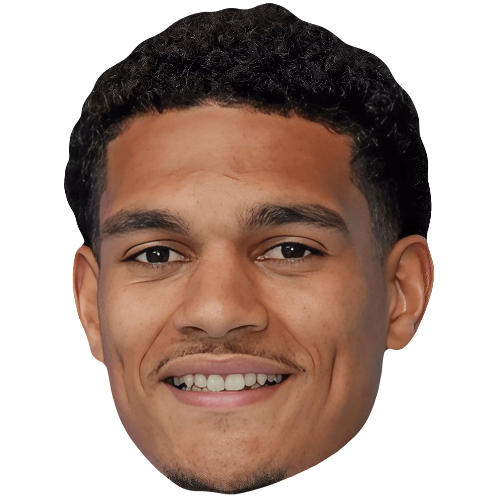 Jarell Quansah (Smile) Celebrity Mask, Flat Card Face, Fancy Dress Mask