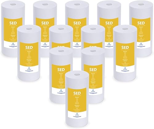 Miniatura 1 de Express Water Paquete de 12 filtros de repuesto para sedimentos, filtro de agua de repuesto para toda la casa, filtro de agua de alta capacidad SED,