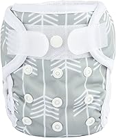 Vista 25 de Pañal para recién nacido con broche y bucle, alpaca azul, talla 1