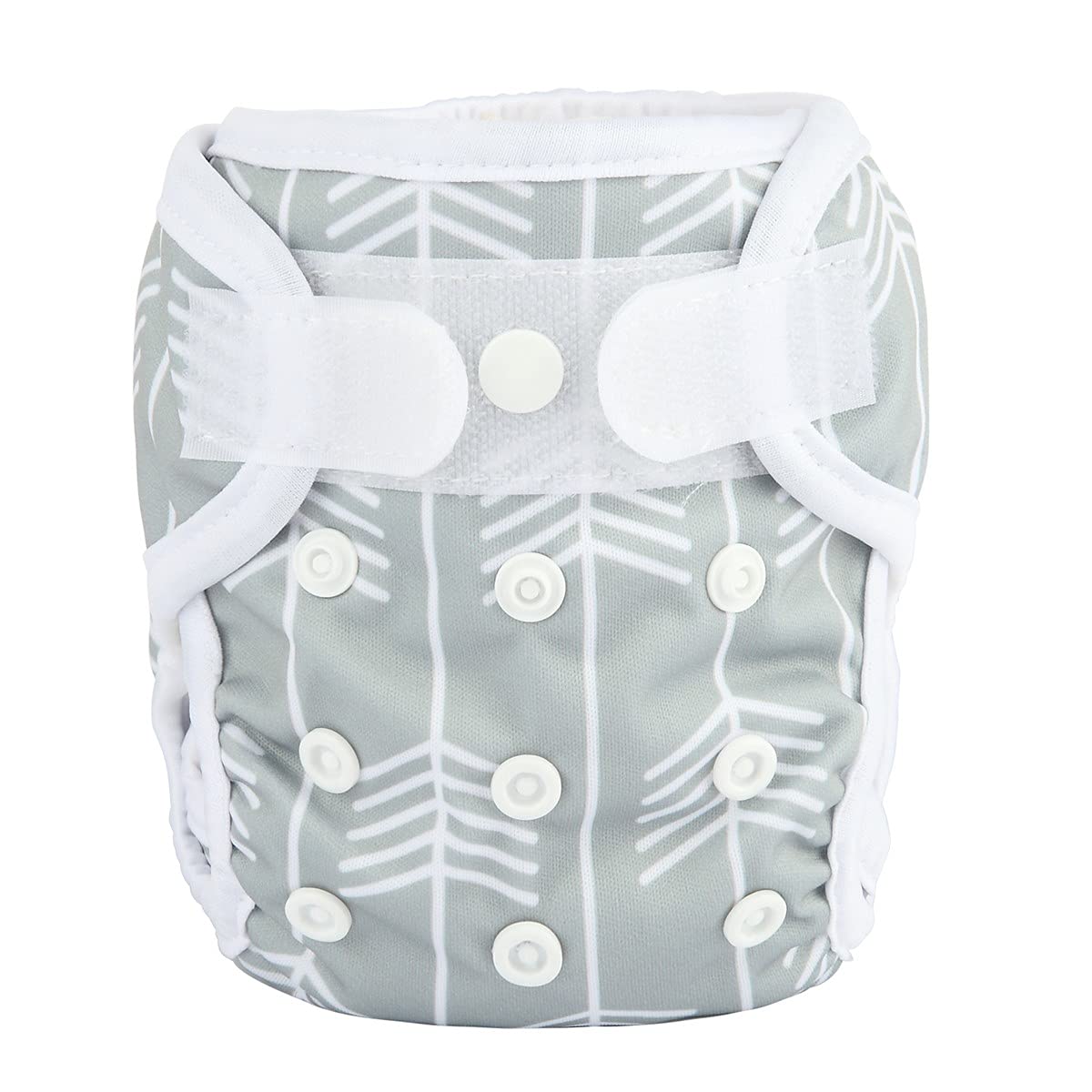 Newborn Baby Cloth Diaper Cover Nappy Hook and Loop (Grey Arrow)