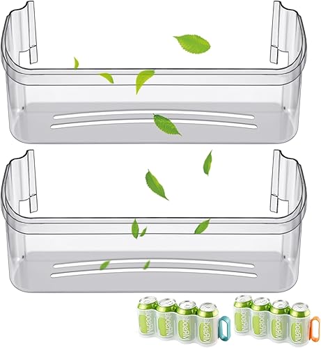 Paquete de 2 estantes para puerta de refrigerador 240323002 para Frigidaire y Kenmore, 2 estantes inferiores en el lado del refrigerador que