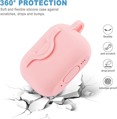 Miniatura 6 de Funda de bloqueo seguro para Airpods Pro 2 con bonito llavero brillante, funda protectora de silicona para Airpods Pro de 2 generación, funda para