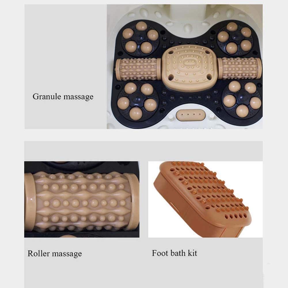 Masajeador de baño con masajeador de baño de pies, masaje motorizado todo en uno, termostato profundo, cubo de pies, control de temperatura, pantalla LED digital
