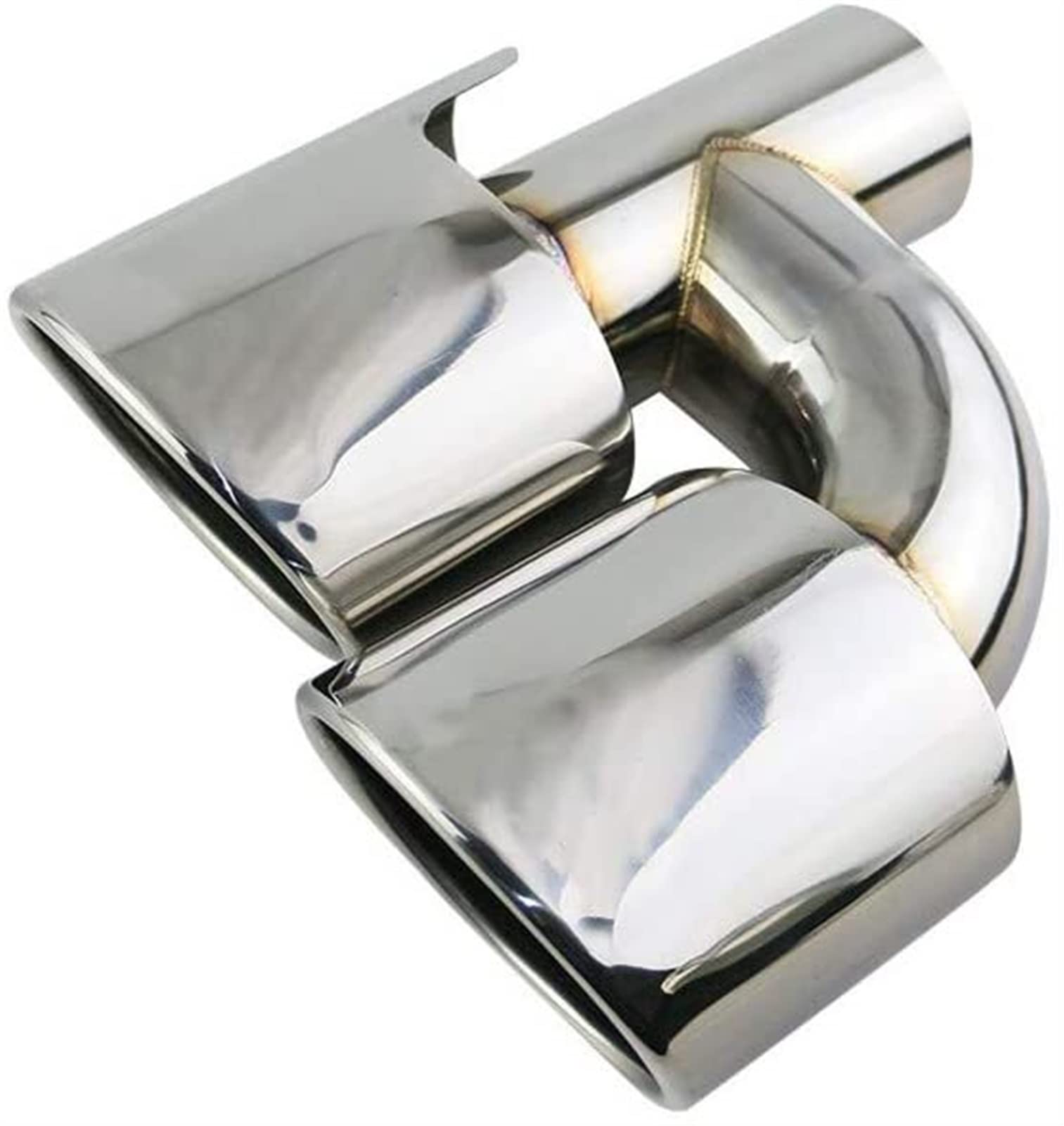 Tubo Escape Trasero Tabla De Escape Del Coche 1pair Punta 63 Mm Entrada Plata Acero Inoxidable 240 Tubería Cola Salida
