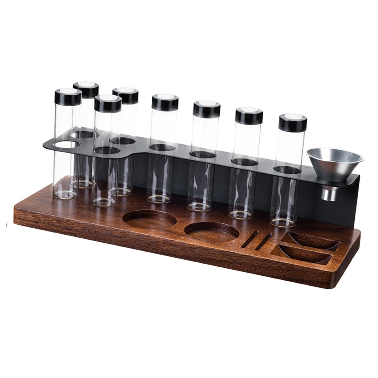 Coffee bean cellars en noyer stand airtight et flacons de rangement café