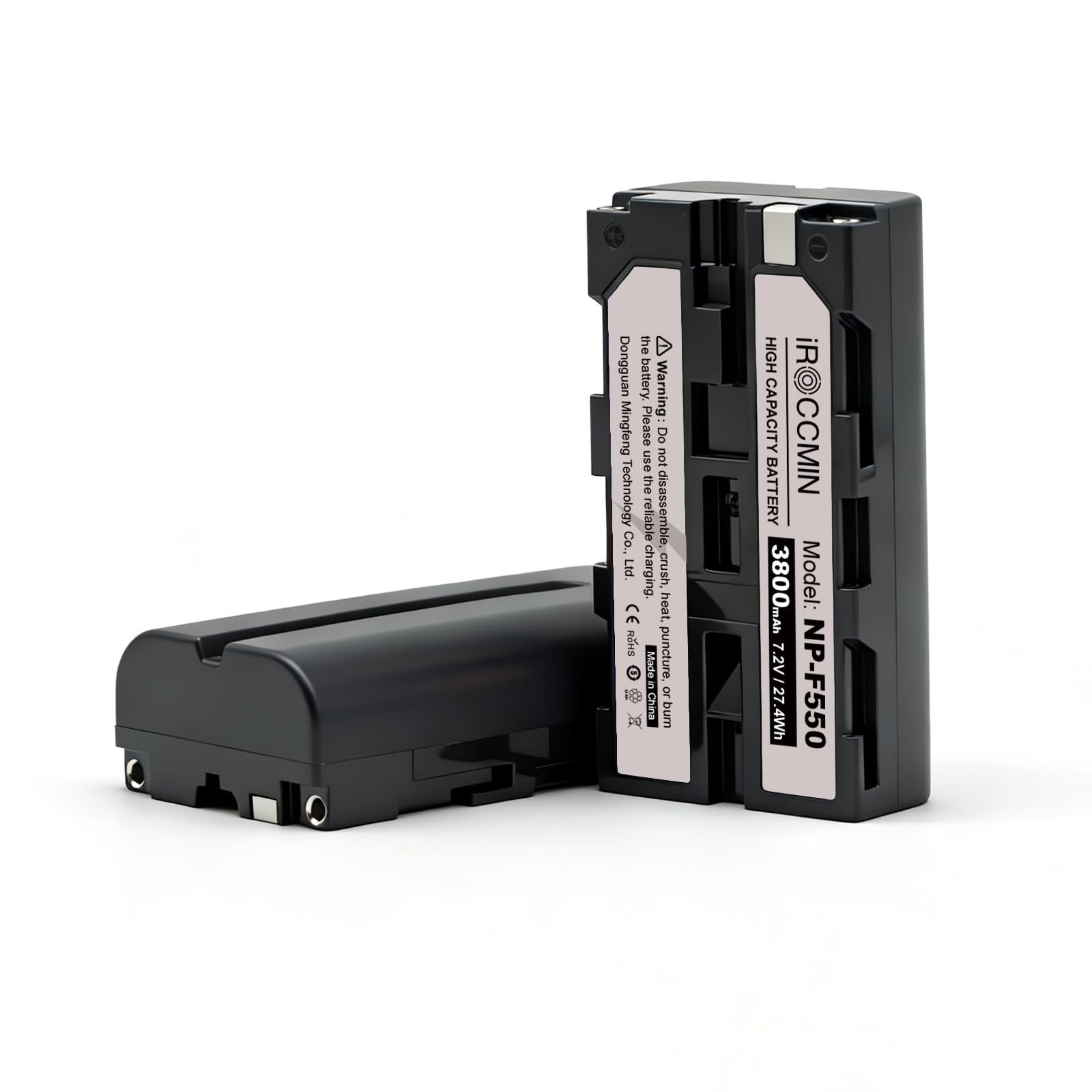 iROCCMIN 2Pcs NP-F550 Battery,3800mAh Battery Compatible with Sony F750 F570 F550 F530 F330 F970 F960 F770 CCD-SC55 CD-SC65 TR516 TR716 TR818 TR910