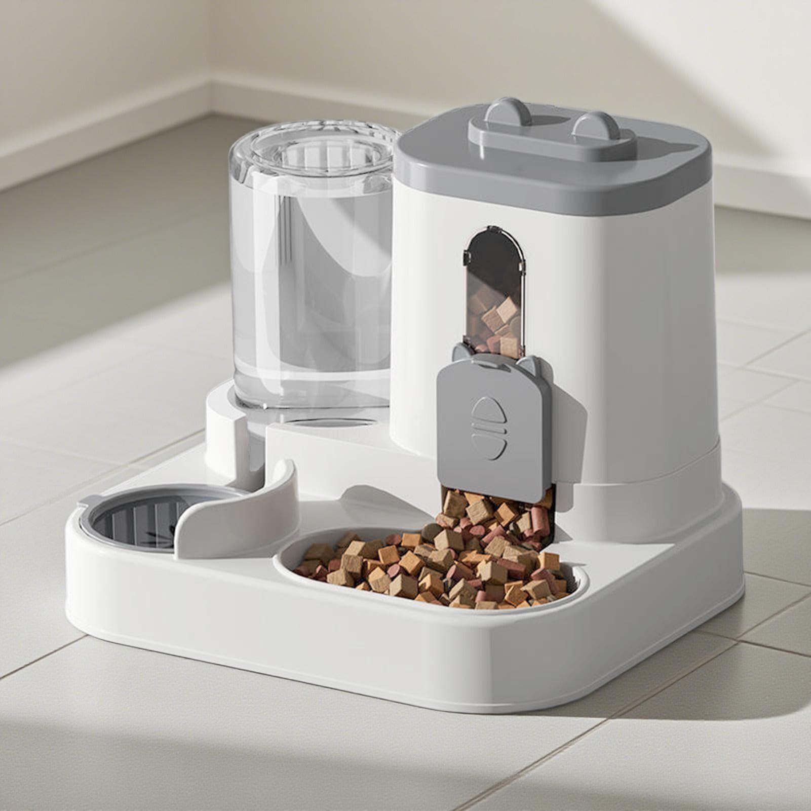 Distributore Automatico 2 In 1 Per Gatti E Cani, Dispenser Di Cibo E Acqua Da Viaggio, Uscita Del Grano Controllabile, Adatto A Gattini Cuccioli Animali Piccoli E Medis Casa Appartamen