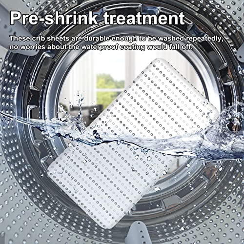 Moemoe Baby Waterproof Crib Mattress Sheets 2 Pack Fitted Crib Sheets Toddler Bed Sheets Soft & Breathable Crib Mattress Cover Set For Baby Girls And Boys #TOP5