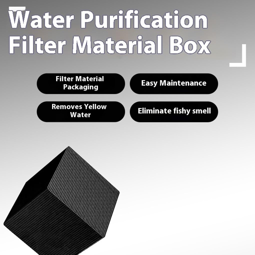 Abreuvoir pour Chevaux en Cube de Charbon, Filtration puissante et contrôle des odeurs, Filtre en PVC pour bassins filtrants pour Chevaux, 2 Ensembles