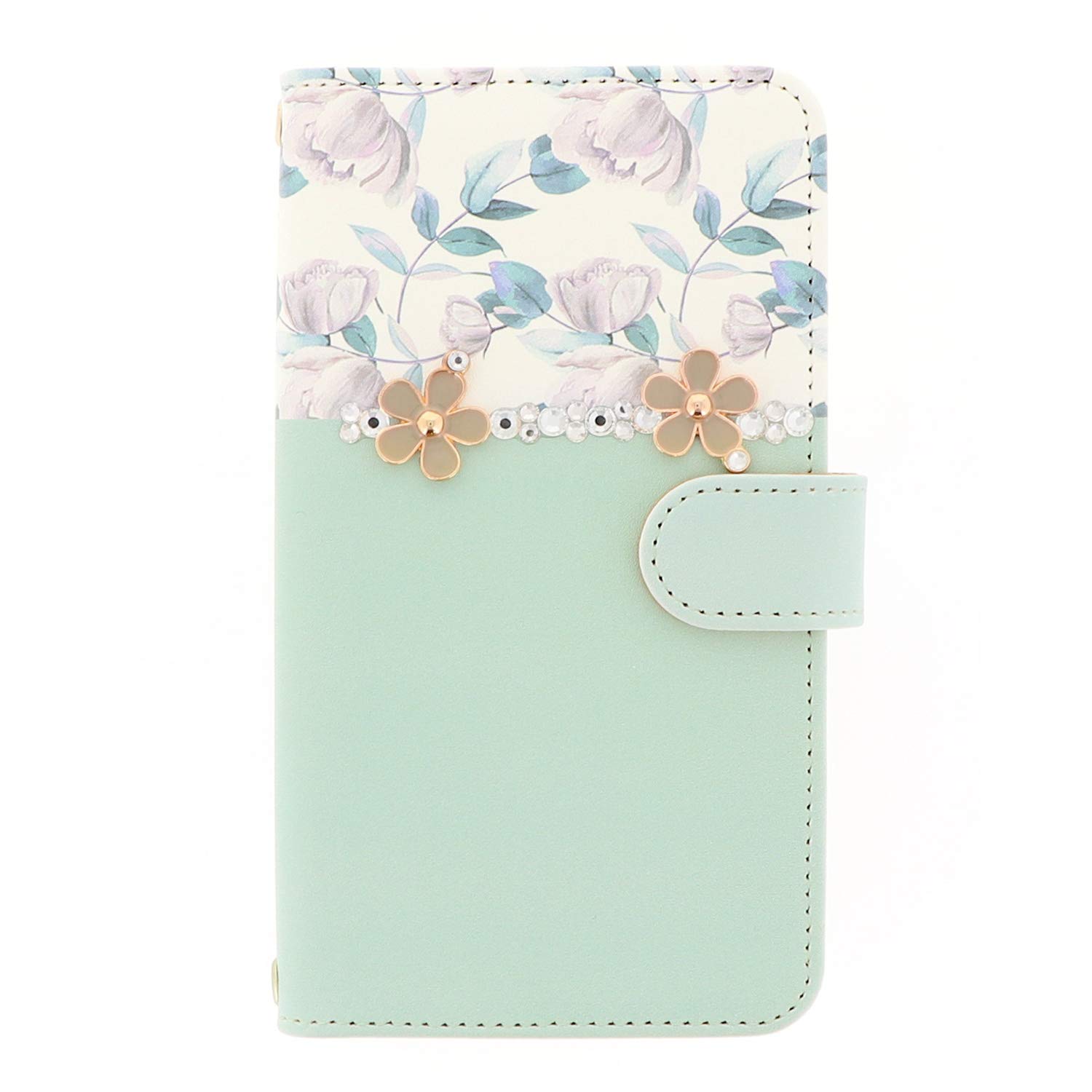 ⭐️iPhone 14 Pro MAX ケース手帳型 6.7インチ ミントグリーン 楽天