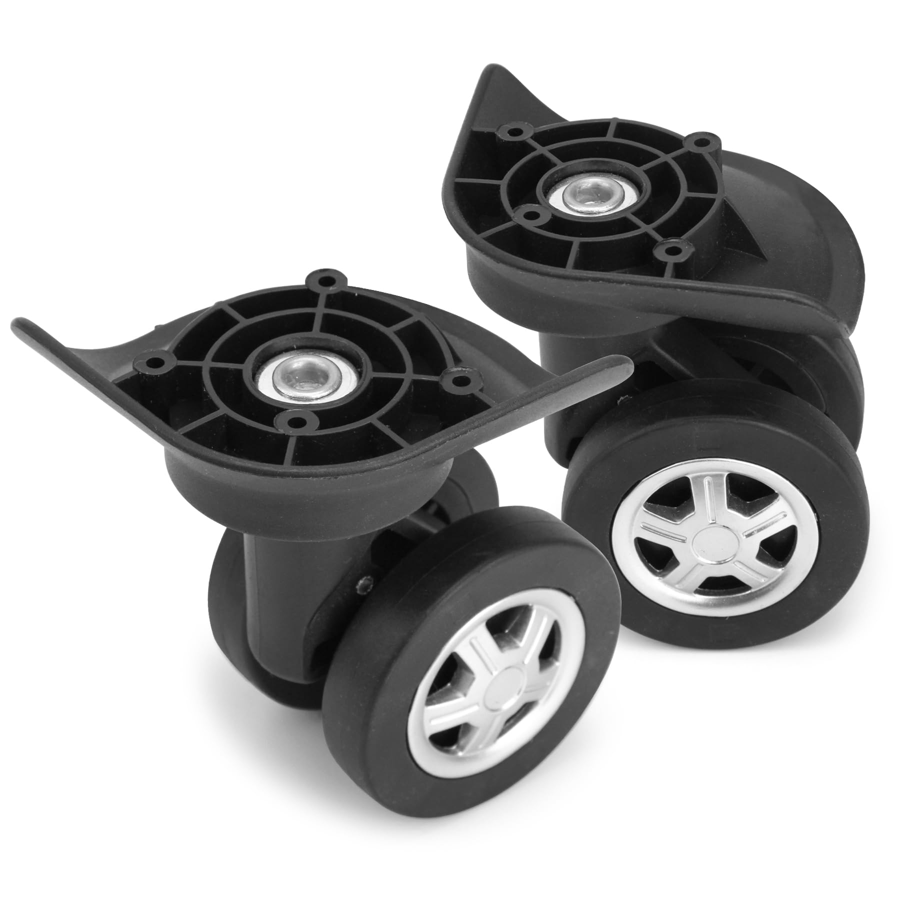 Photo 1 of 1 Pair Smooth Luggage Replacement Wheels DL130, Low-Noise Swivel Casters