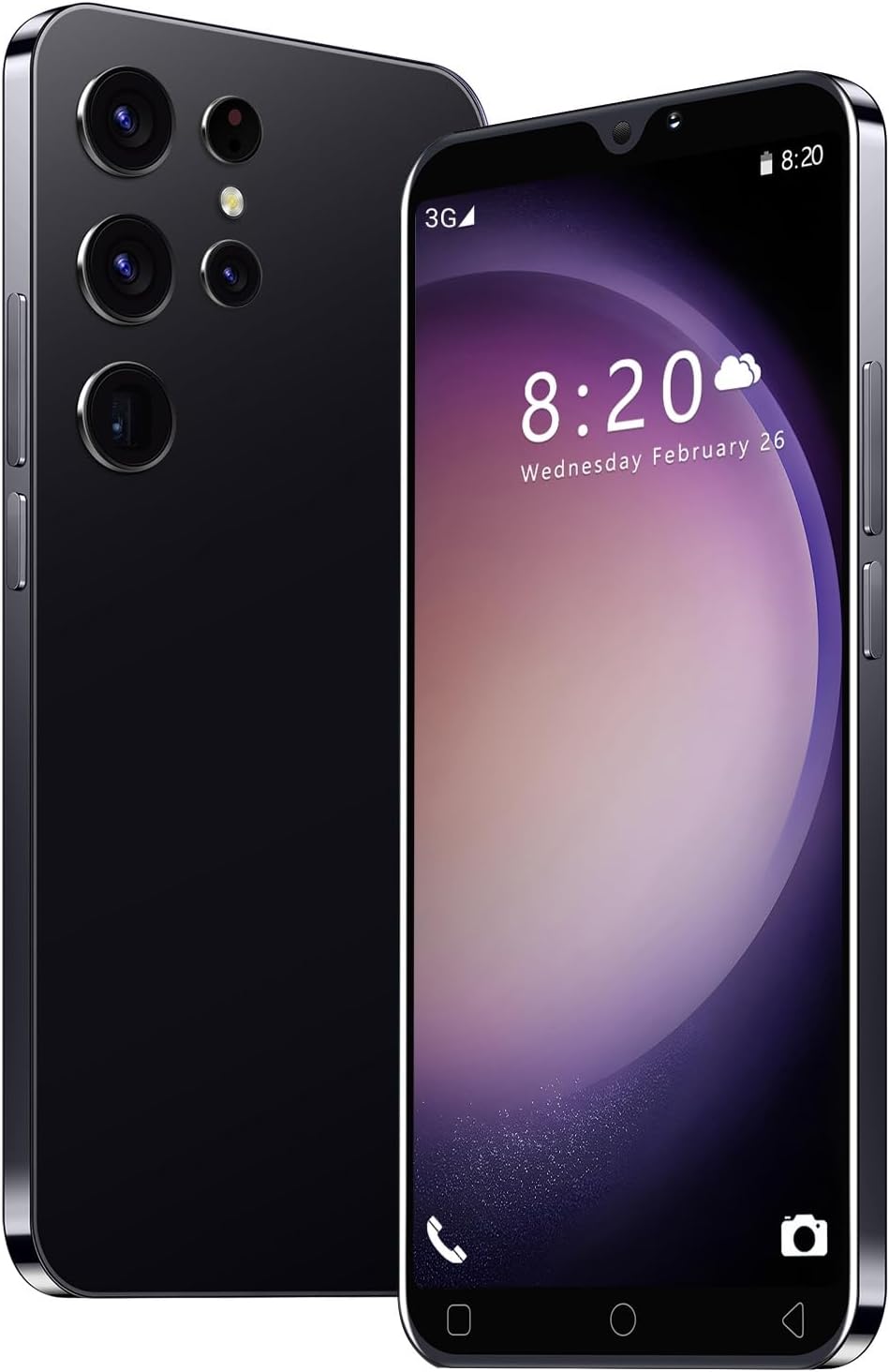Cheap Mobile Phone, 5.0" IPS Display, Dual SIM, Dual Cameras, 1GB RAM+16GB ROM (Expandable to 128GB), Android 9.0, Support: WiFi/GPS Face ID Cell Phone (Black)
