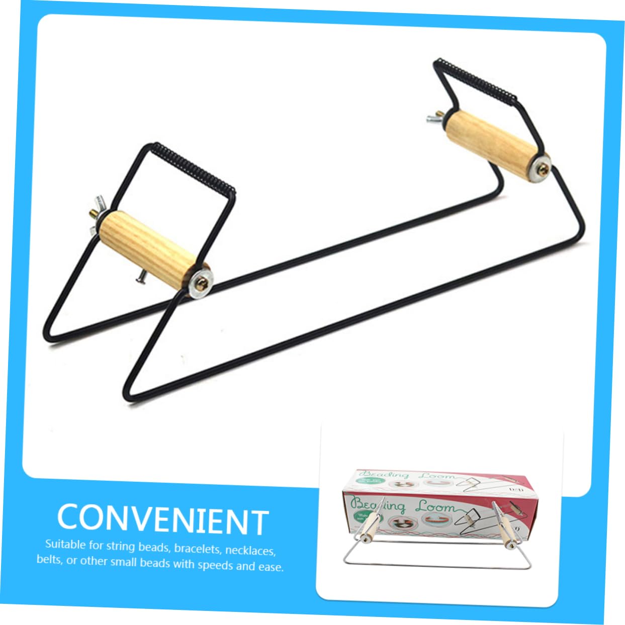 DOITOOL 2 Herramientas Para Tejer Cuentas Telar Para Abalorios Joyería Telar Para Abalorios Inoxidable Ensartar Manualidades Infantiles Pulseras Telar Herramientas Para