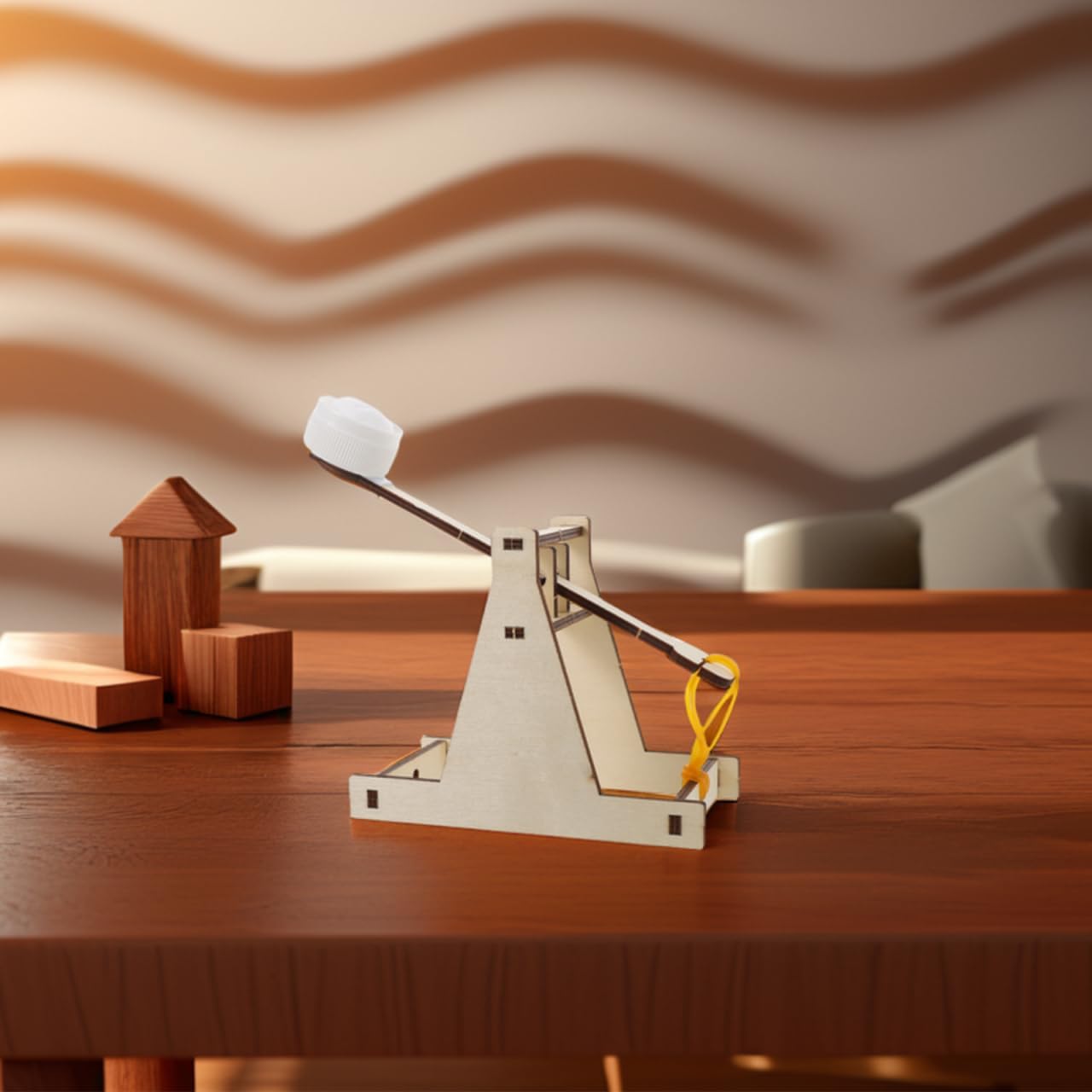 Kids Catapult Building Kit Trebuchet Engineering Kit Stem Puzzle Learning Activity Your Own Wood Projectile Launcher and Discover Physics