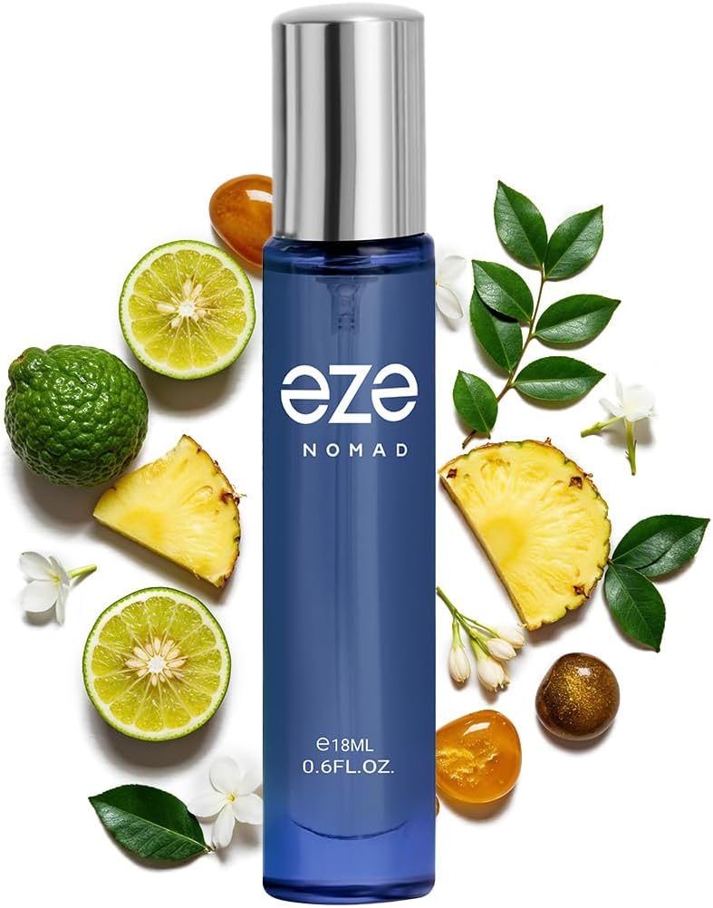 Perfume Nomad Perfume For Men - 18ml | Premium Long Lasting Fragrance with Pineapple, Bergamot & a Bold Fusion of Aromatic Woods, Florals, Musk, Amber & Vanilla | Luxury Masculine Scent
