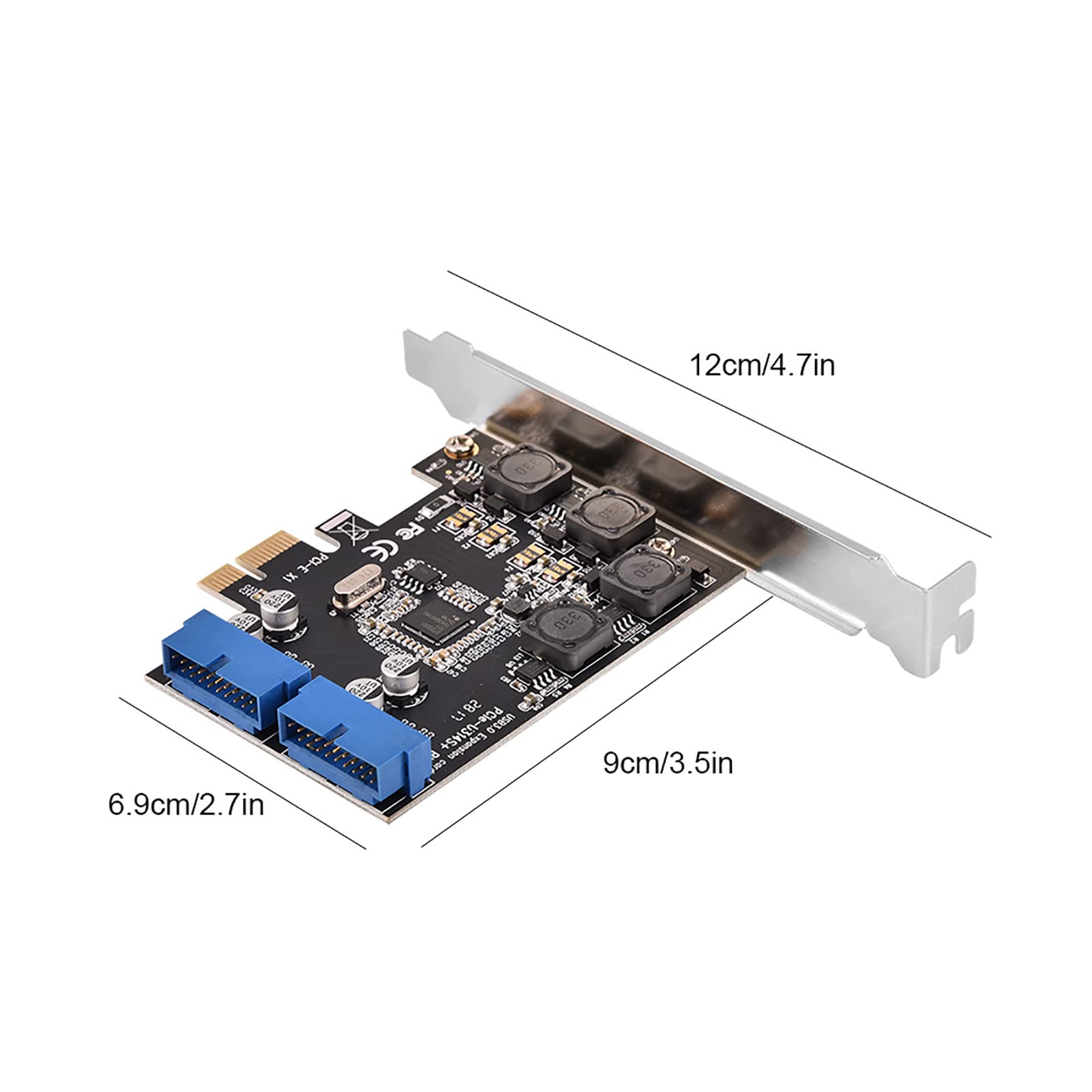Expansion Card PCI Express USB 3.0 with Components for a Powerful Desktop Yield, Compatible with Low Profile PC