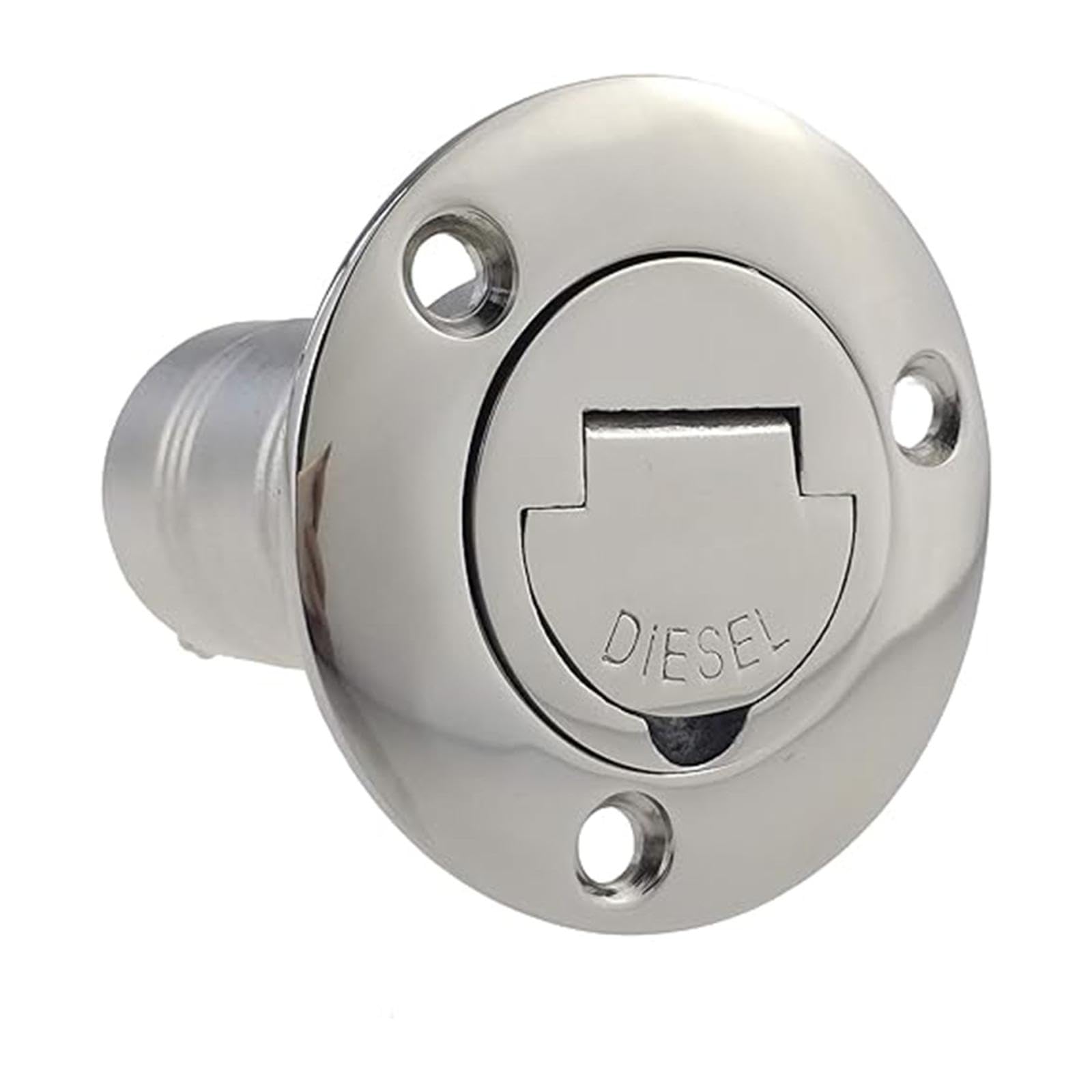 Boat Deck Filler, 50mm Diesel Stainless Steel Filling Port Keyless Marine Tank Filler Cap for Yachts Boats Caravans Campers