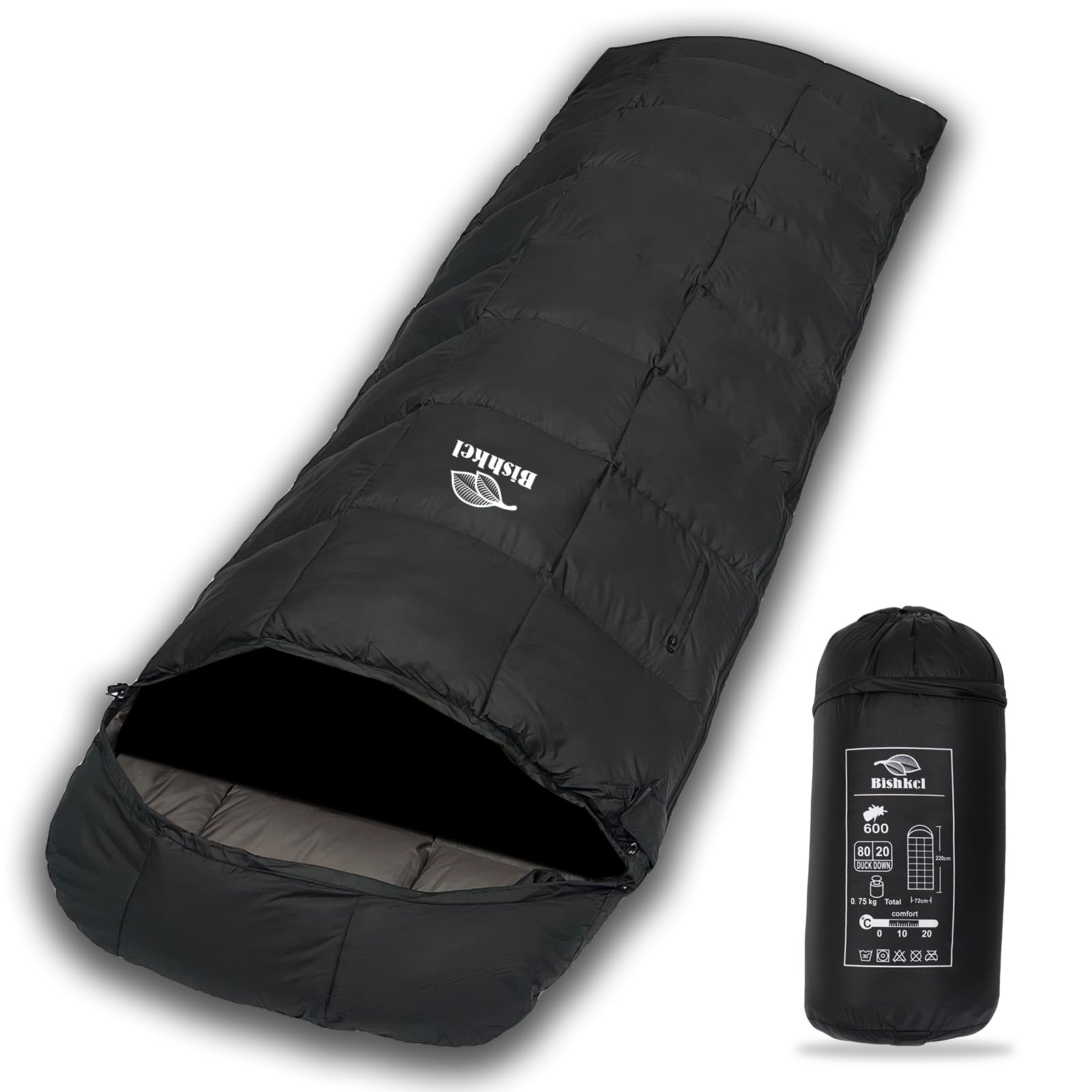 Amazon.co.jp: Bishkel(ビシュケル) ダウン寝袋 寝袋 シュラフ 封筒型