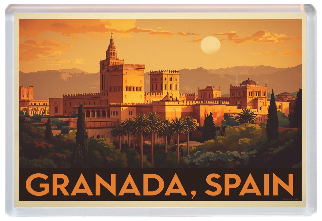 Granada - Spain - Jumbo Artistic Fridge Magnet 96 x 67mm BBSFHM3329