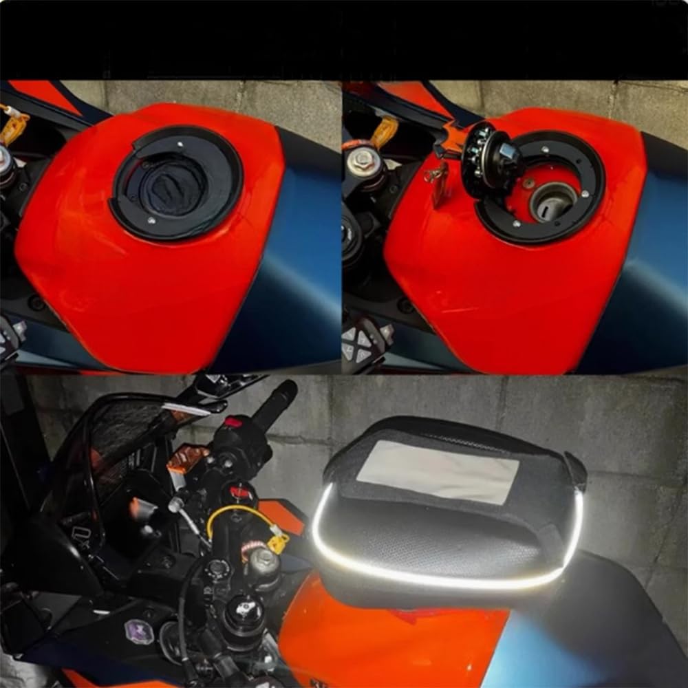 QWDRHen FOR RC390 rc390 2024 2023 accessories tank bag motorcycle lockable storage bag waterproof reflective luggage navigation bag detachable mobile phone bag