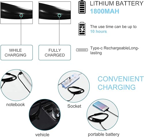 Miniatura 3 de Luz LED de lectura para cuello, luz de libro para leer en la cama, lámpara de escritorio de brillo ajustable, luz de lectura de 3 colores, luz con