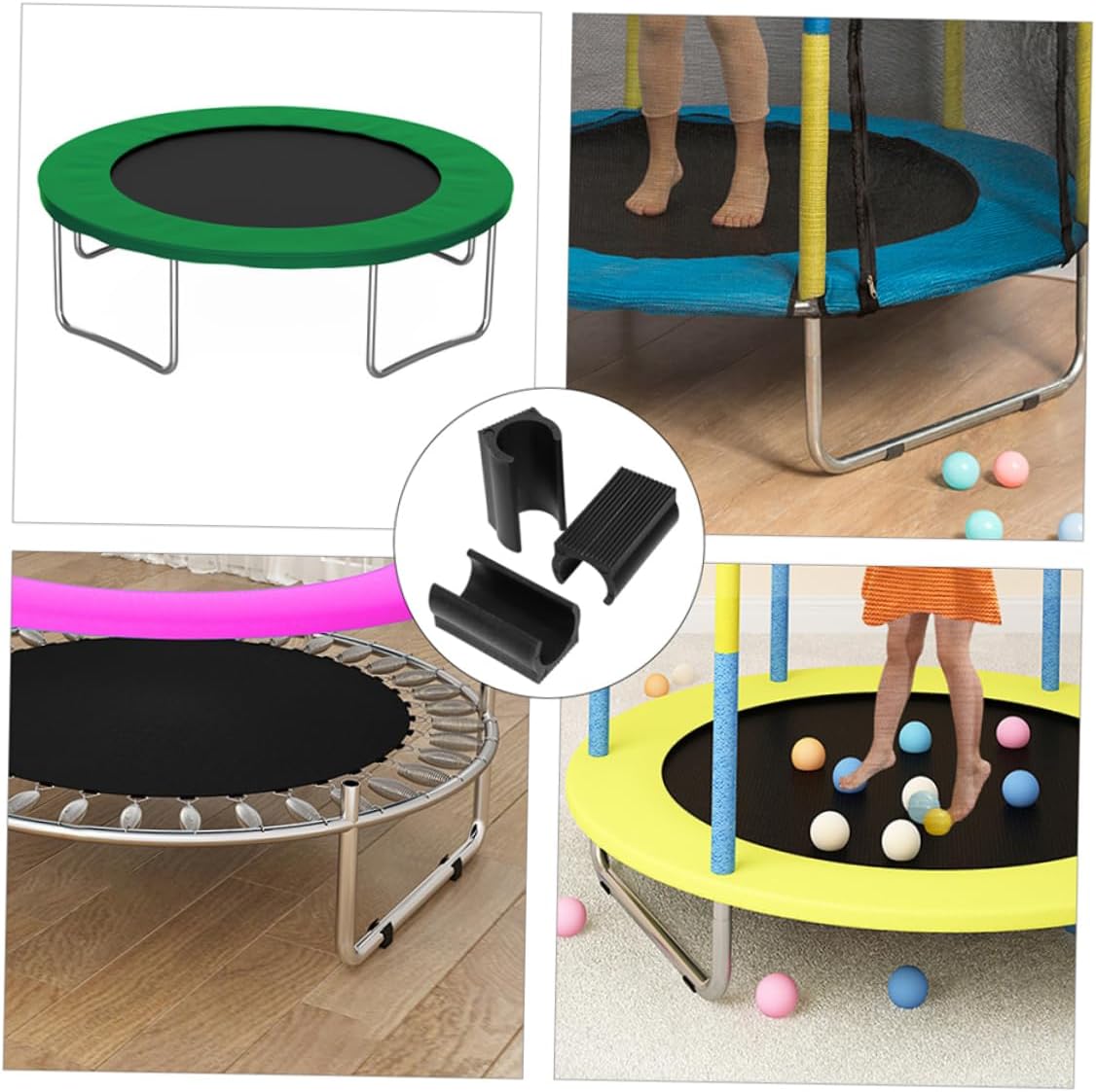 100pcs Trampoline Leg Caps Skid Furniture Protectors for Hardwood Floors Easy Installation Minimalist Design for Chairs and Trampolines