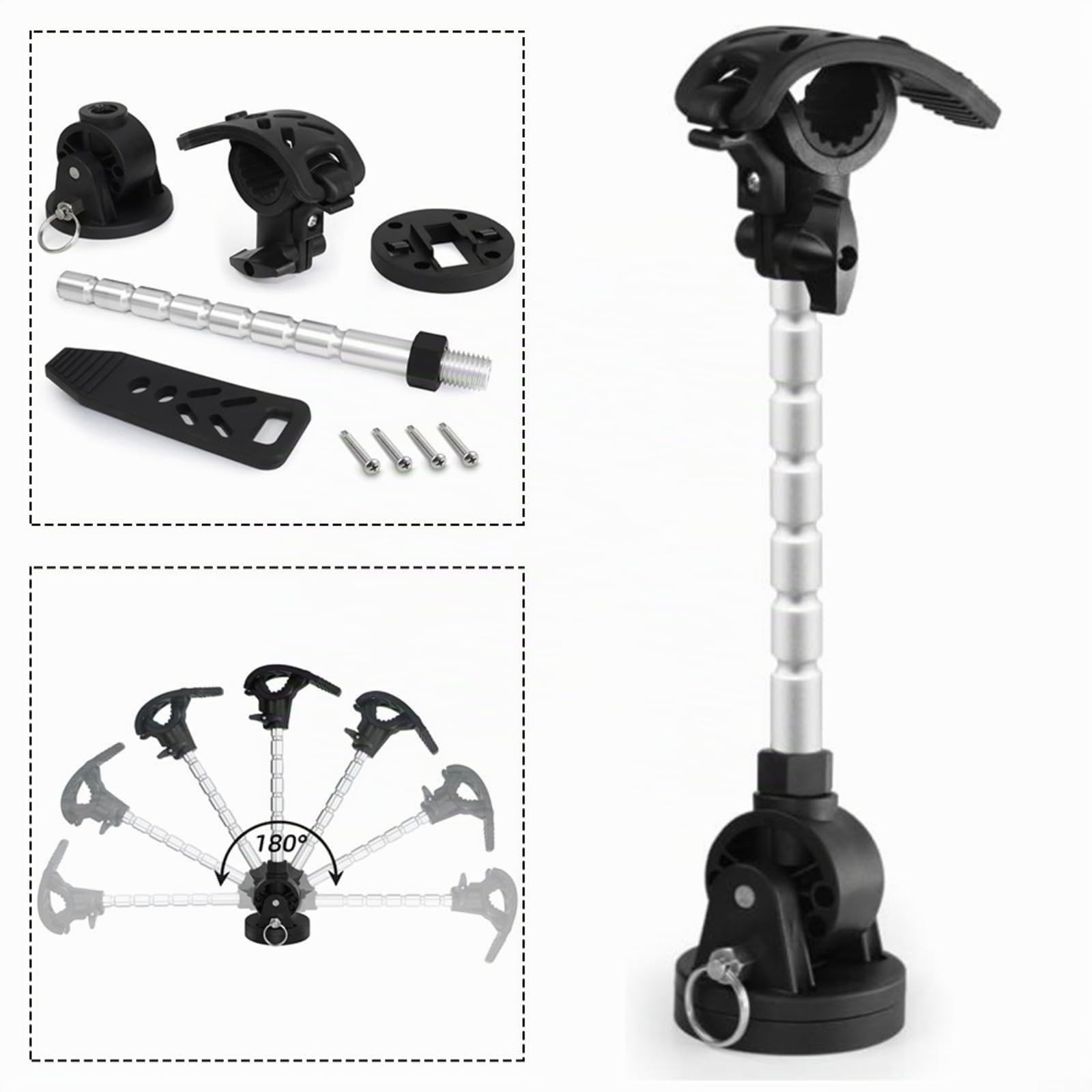 Pour Minn Pour Kota Moteur Hors-Bord Support Stabilisateur Aluminium, Réglable 180