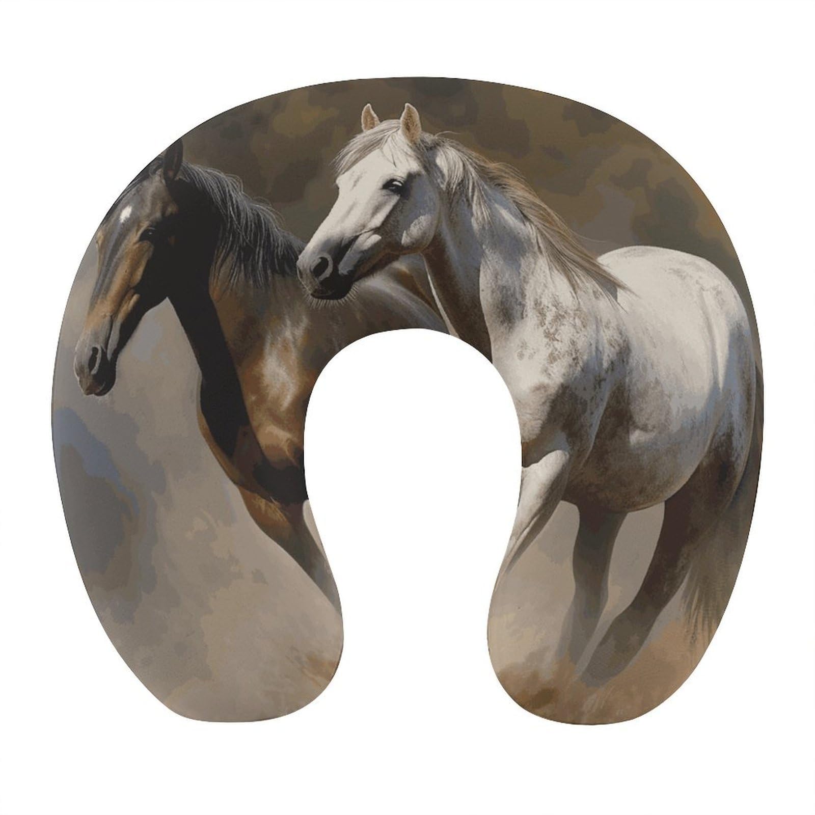 Btcowzrv Style Horses Animals2 U Shaped Neck Pillow Travel Pillows