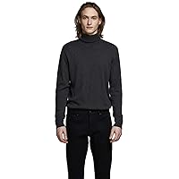 JACK & JONES Jjeemil Knit Roll Neck Noos Dolcevita, Grigio (Dark Grey Melange Dark Grey Melange)