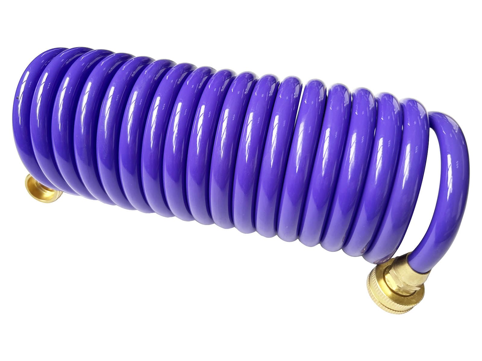SANFU PU Recoil Garden Water Hose 3/8"ID(9.5 x 12.7mm) x 15ft Premium With 3/4"Inch Brass Fittings Retractable, Outdoor Patio Hose Marine&Boat, Purple(15') — image 1