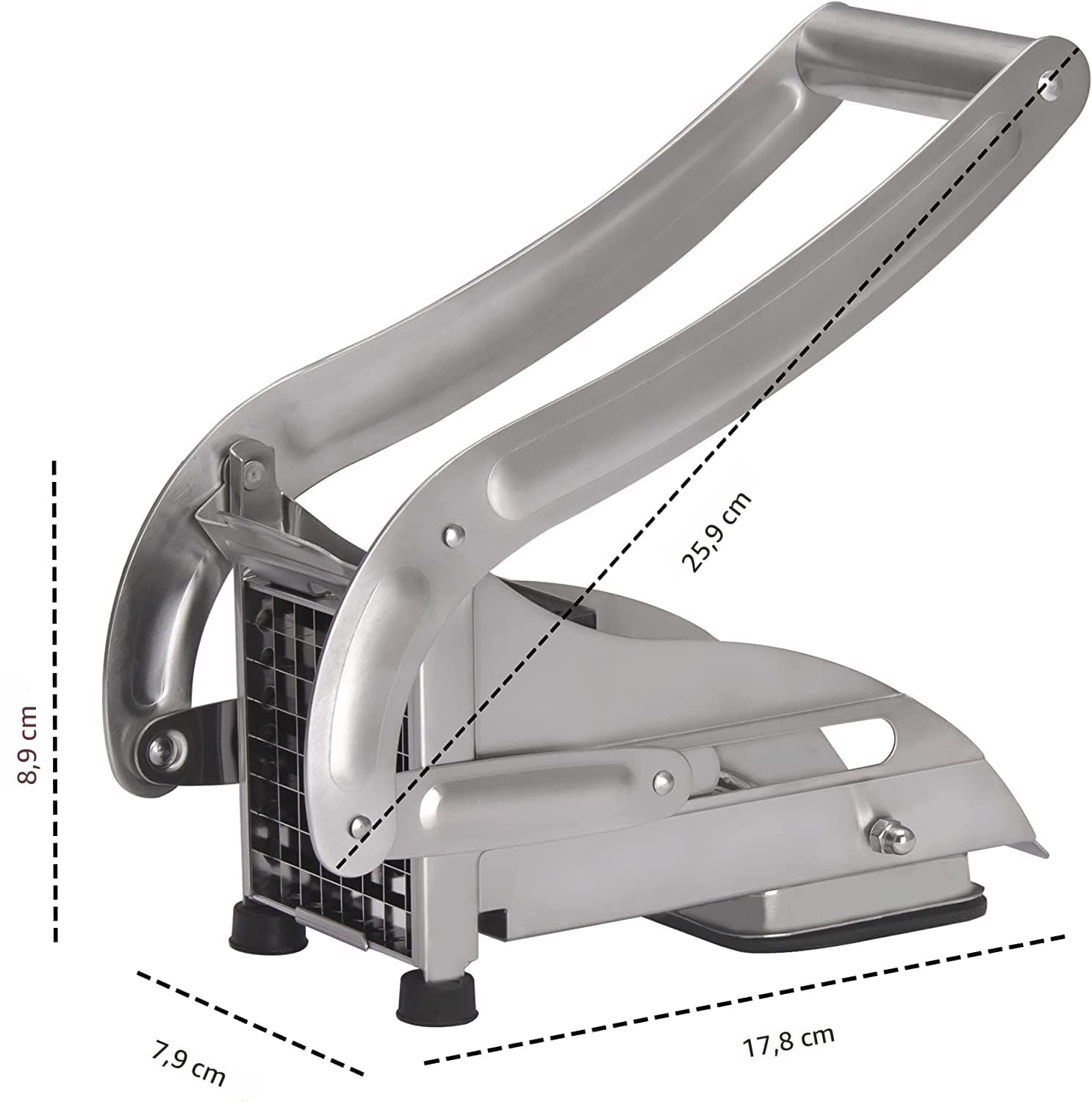 Coupe-frites En Acier Inoxydable Professionnel Pour Oignons, Carottes, Concombres, Fruits, Avec 2 Lames