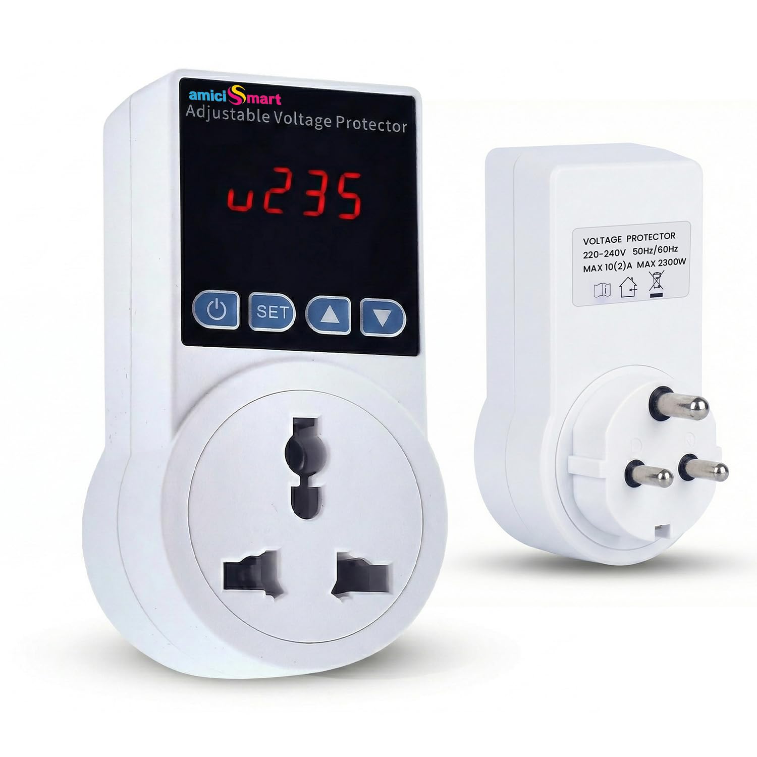 amiciSmart Socket Voltage Protector 140-300V AC Adjustable 16A Load Capacity with 6A Plug Top | Over & Under Voltage Protection with Adjustable Settings, Delay Timer & Wide Compatibility-image-18