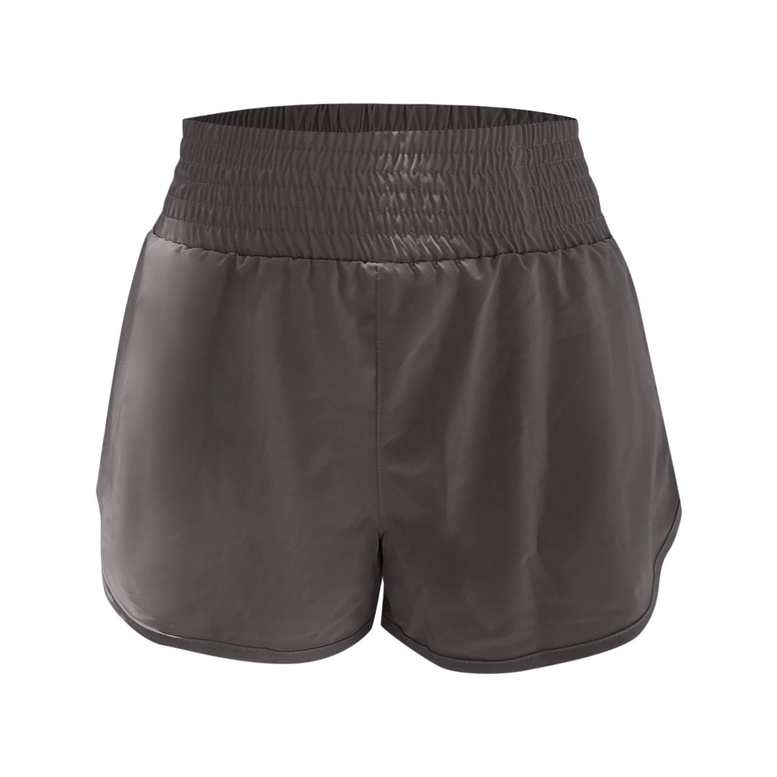 WWricotta Pantalones Cortos Yoga Cintura Alta Anchura con Forro Incorporado Transpirables Secado Rápido para Entrenamiento Gimnasio Usar General Mujer Tejido Elástico Cómodos Funcionales Bolsillo