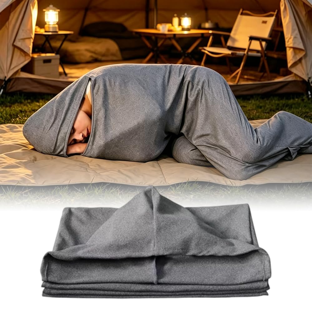 NKFBEV Compression Sleep Sack, Wearable Hooded Sleep Pod, Sensory Compression Blanket, Lightweight Stretch Sleeping Pod for Deeper Sleep, Enhances Comfort & Relieves Stress and Anxiety