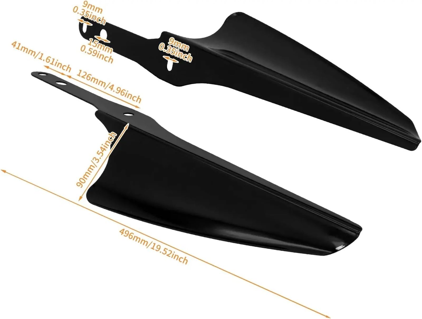 powietrzadeflektor Czarne osłony przeciwwiatrowe mocowane do przedniego widelca, pasujące do Harley Touring Road King Street Glide Electra 1995-2023 Deflektor motocykla