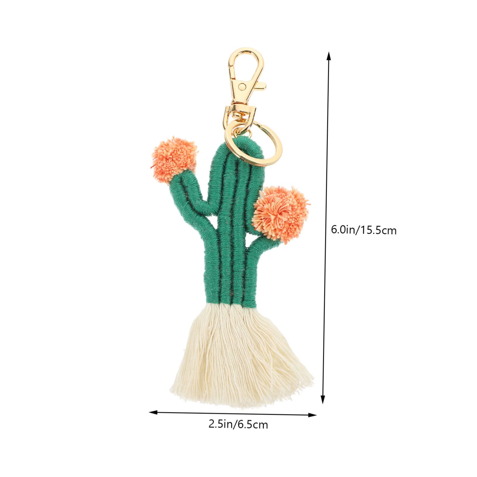 BESTonZON 5stücke Handgewebter Kaktus Schlüsselanhänger Boho Schlüsselbund Zubehör Für Taschen Und Rucksäcke Einzigartiger Für Kreative Projekte