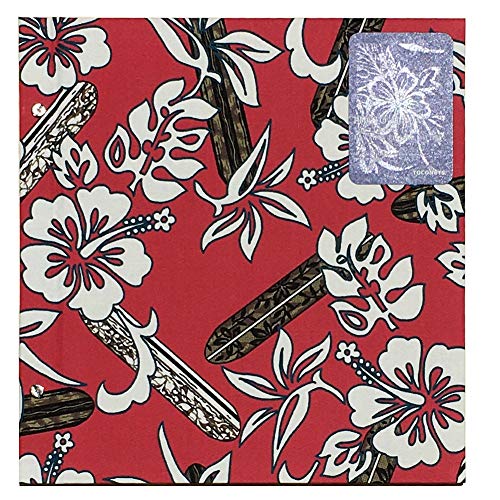 ハワイアン ファブリック アルバム 【2020 X】サーフボード ハイビスカス レッド 大容量 台紙 フォトアルバム おしゃれ…