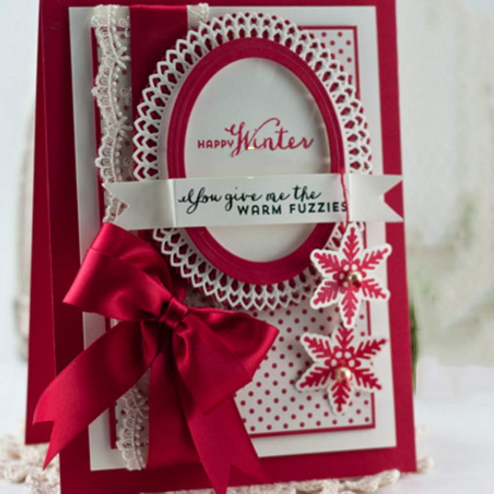 Fustelle Metallo Cornice Ovale - 4 Pezzi Per Scrapbooking E Biglietti Fai Da Te - Foto 6