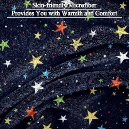 Couverture polaire étoiles pour réchauffer vos soirées cocooning sur le canapé - 3