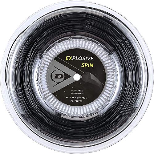 ダンロップ(DUNLOP) テニス 硬式テニス エクスプロッシブ・スピン ロールタイプ 240m ブラック(079) 1.25mm DST12001